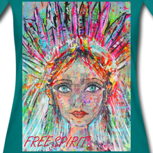 Cargar imagen en el visor de la galería, Camiseta ajustada de mujer modelo LEIA Free Spirit n.1 (ÚLTIMAS UNIDADES)