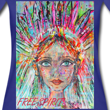 Cargar imagen en el visor de la galería, Camiseta ajustada de mujer modelo LEIA Free Spirit n.2 (ÚLTIMAS UNIDADES)