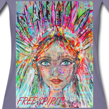 Cargar imagen en el visor de la galería, Camiseta ajustada de mujer modelo LEIA Free Spirit n.3 (ÚLTIMAS UNIDADES)