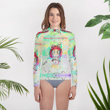 Cargar imagen en el visor de la galería, Camiseta compresión niñas y adolescente de 8 a 20 años modelo BEACH 2 "Miau"