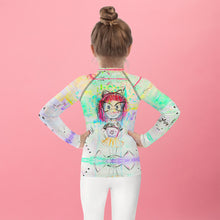 Cargar imagen en el visor de la galería, Camiseta compresión para niña de 2 a 7 años modelo BEACH "Miau"