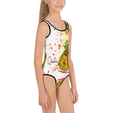Cargar imagen en el visor de la galería, Bañador de niña de 2 a 7 años "Piñacolada"
