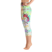 Cargar imagen en el visor de la galería, Leggings capri de yoga "Miau"