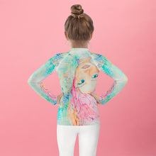 Cargar imagen en el visor de la galería, Camiseta compresión para niña de 2 a 7 años modelo BEACH "Pink Lady"