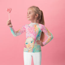 Cargar imagen en el visor de la galería, Camiseta compresión para niña de 2 a 7 años modelo BEACH "Pink Lady"