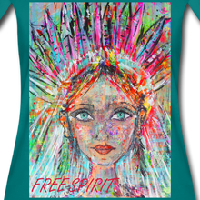 Cargar imagen en el visor de la galería, Camiseta ajustada de mujer modelo LEIA  Free Spirit n.1 (ÚLTIMAS UNIDADES)
