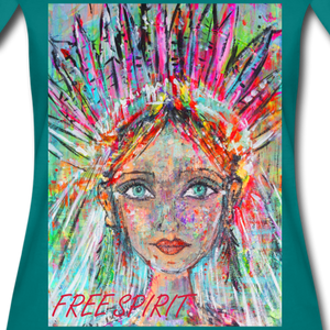 Camiseta ajustada de mujer modelo LEIA  Free Spirit n.1 (ÚLTIMAS UNIDADES)