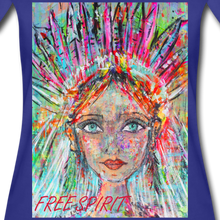Cargar imagen en el visor de la galería, Camiseta ajustada de mujer modelo LEIA  Free Spirit n.2 (ÚLTIMAS UNIDADES)
