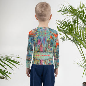 Camiseta compresión para niño de 2 a 7 años modelo BEACH "New York"