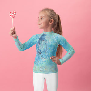 Camiseta compresión para niña de 2 a 7 años modelo BEACH "En mi momento cósmico"